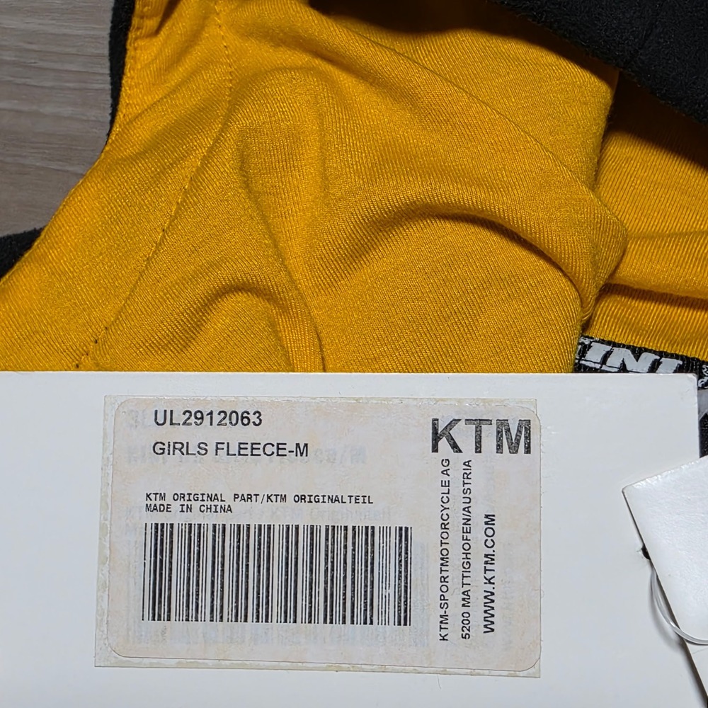 KINI Red Bull Fleece Hoodie M Black Yellow Full Zip KTM Racing Wings For Life - Picture 11 of 16